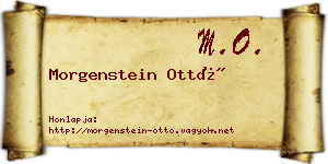 Morgenstein Ottó névjegykártya